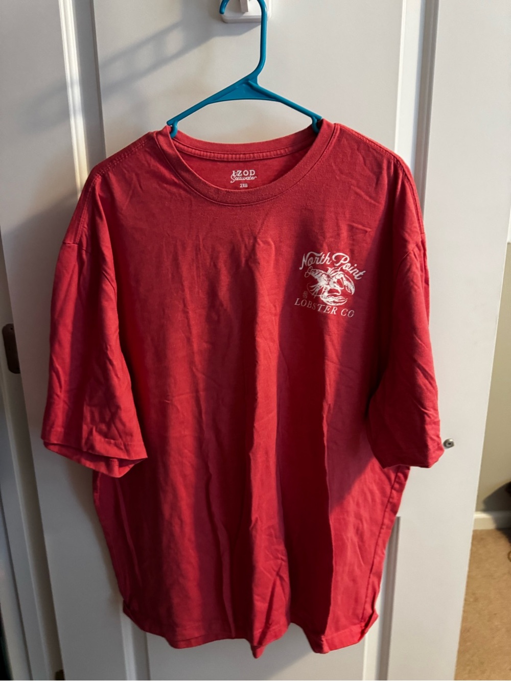 Izod Red Short-Sleeve Graphic Tee with North Point Lobster Co. Print